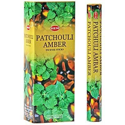 [H220-PATCHOULIAMBER] HEM Patchouli Amber Hexa Incense Sticks – 6-Pack Box