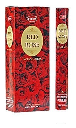 [H220-REDROSE] HEM Red Rose Hexa Incense Sticks – 6-Pack Box