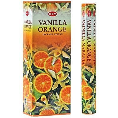 [H220-VANILLAORANGE] HEM Vanilla Orange Hexa Incense Sticks – 6-Pack Box