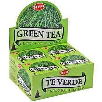 [H400-GREENTEA] HEM Green Tea Incense Cones – 12-Pack Box