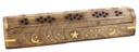 Moon & Star Wooden Incense Coffin Box – 12"