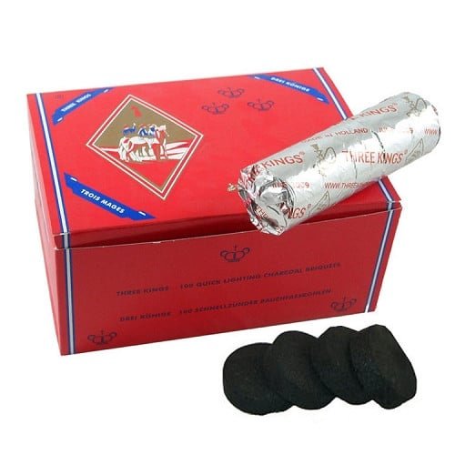 [TK33] Three Kings Quick-Light Charcoal – 33mm / 100-Tablet Box