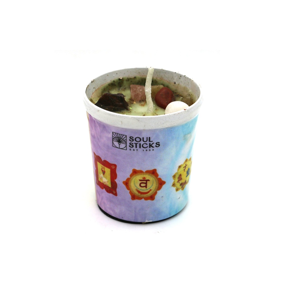 [14210] Seven Chakras Scented Votive Candle – 4"
