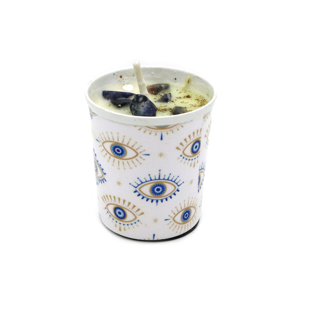 [14214] Evil Eye Scented Votive Candle – 4"