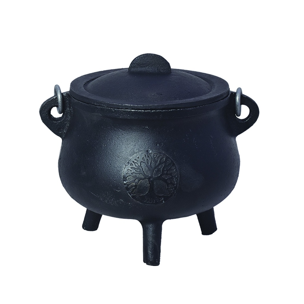 [14218] Tree of Life Cast Iron Cauldron – 6"