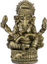 Brass Finish Ganesha Statue (B)