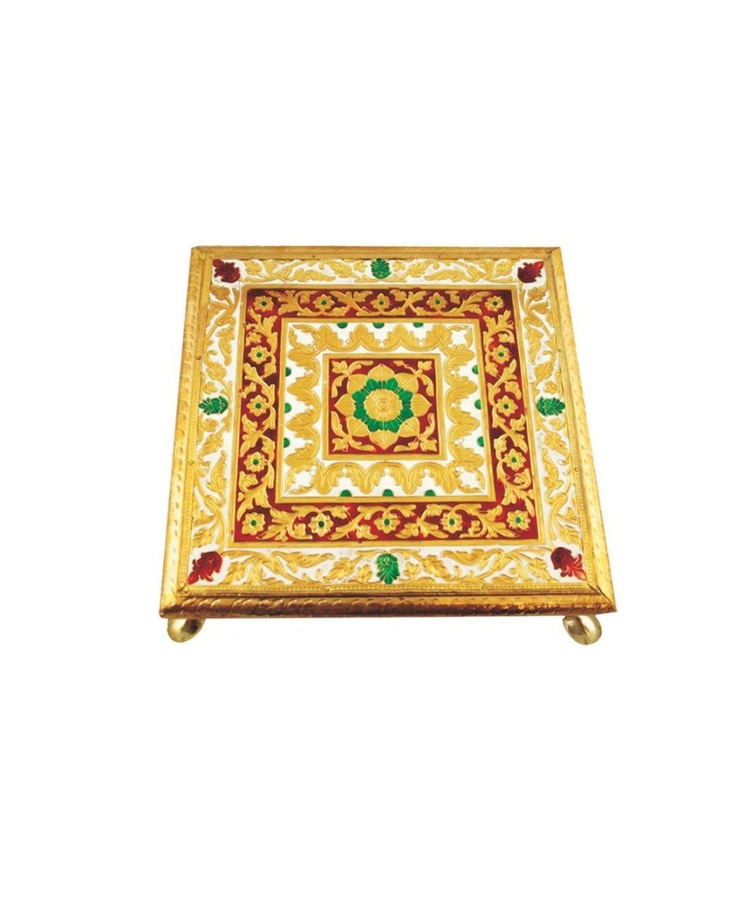 Golden Meenakari (10” x 10”)