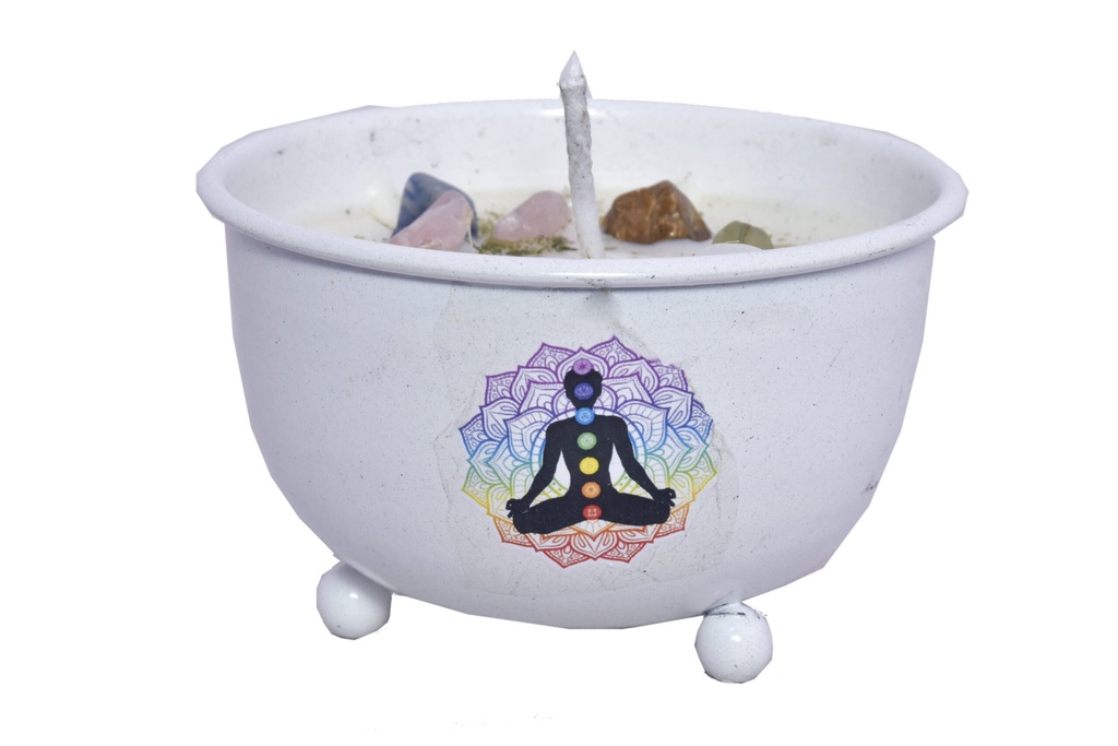 [14248] Seven Chakras Scented Smudge Candle – 3"