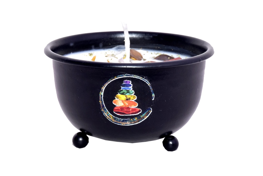 [14251] Chakras Scented Smudge Candle – 3"