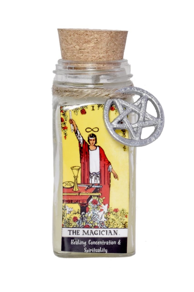[14254] The Magician Tarot Card Smudge Candle – 6 oz