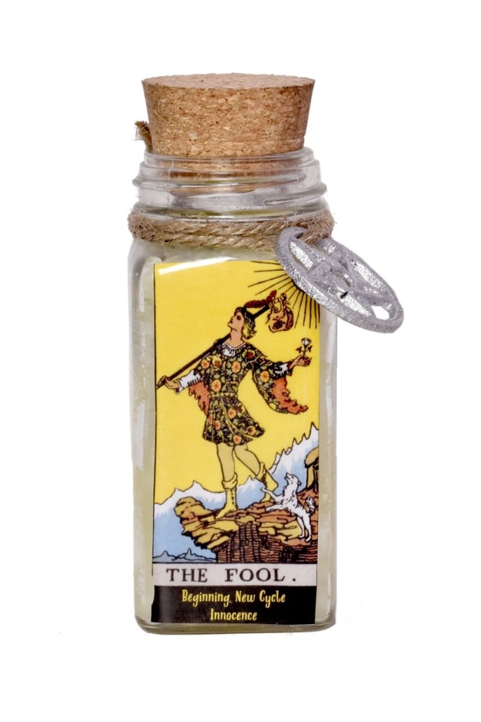 [14255] The Fool Tarot Card Smudge Candle – 6 oz