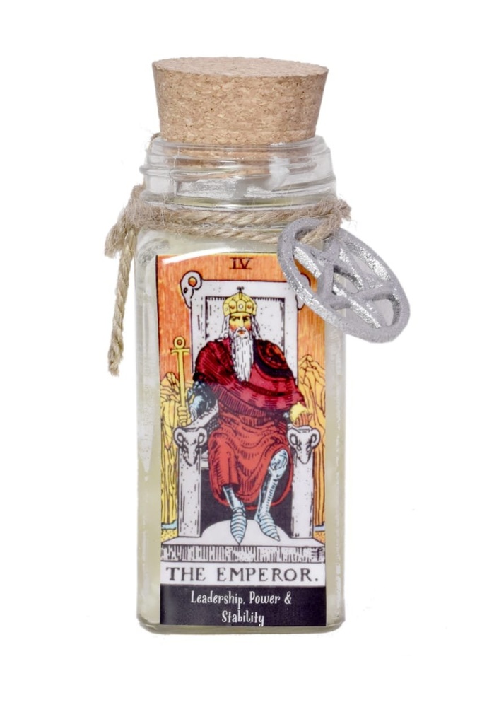 [14258] The Emperor Tarot Card Smudge Candle – 6 oz