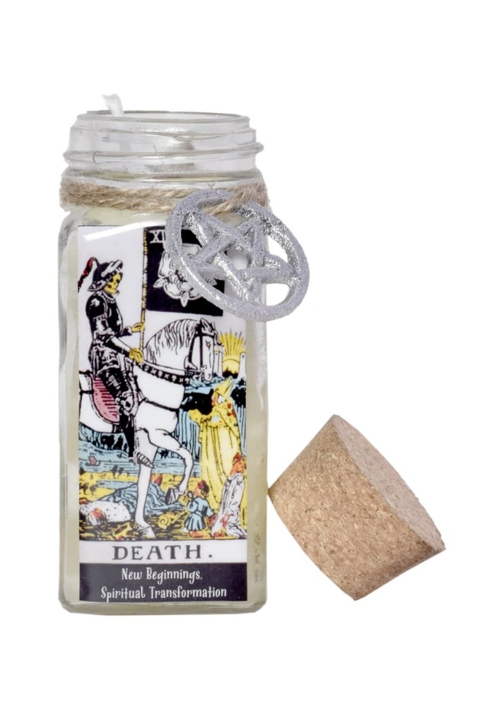 [14265] Death Tarot Card Smudge Candle – 6 oz
