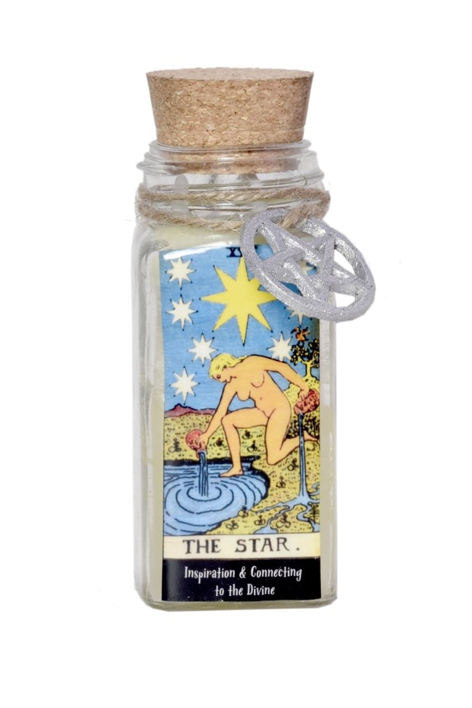 [14266] The Star Tarot Card Smudge Candle – 6 oz
