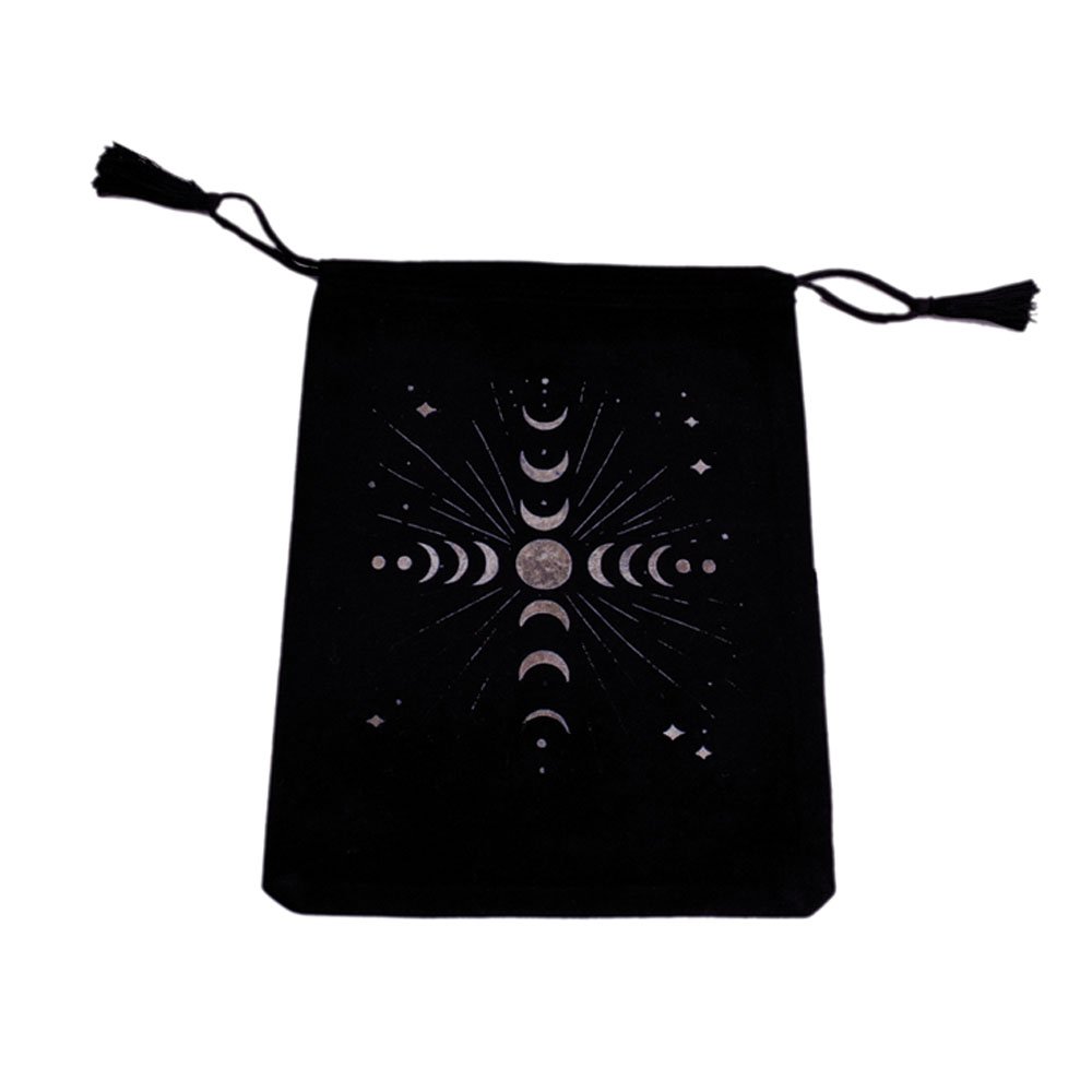 [14288] Lunar Cycle Velvet Tarot Card Bag