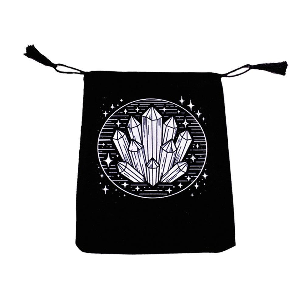 [14293] Healing Crystals Velvet Tarot Card Bag