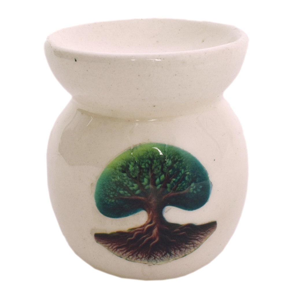 [14304] Mystic Roots Ceramic Oil Burner – 3"