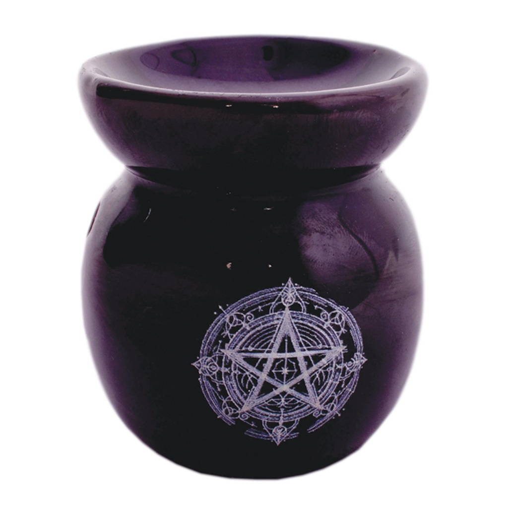 [14305] Sacred Star Ceramic Oil Burner – 3"