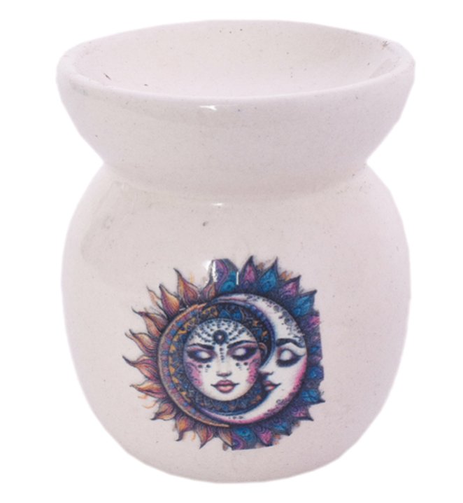 [14306] Sun and Moon Ceramic Oil Burner – 3"