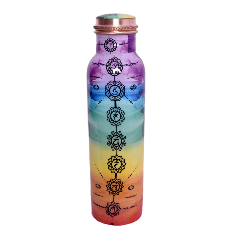 [14321] Chakra Synergy Copper Water Bottle – 950 ml / 32 oz