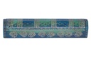 Teal Hand-Painted Wooden Incense Coffin Box – 12" / Jali Cover