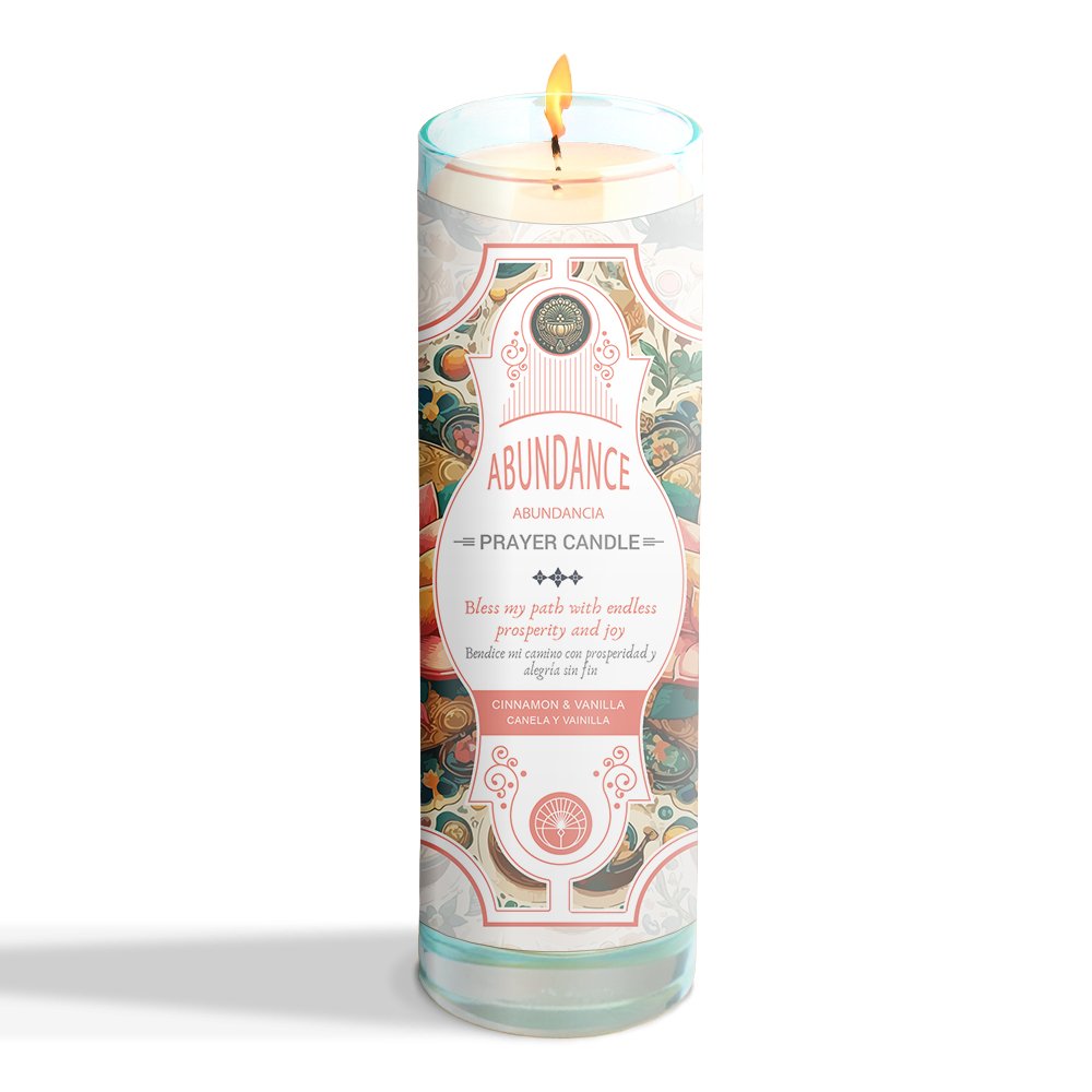 [14470] Abundance Prayer Candle – 7" x 2"