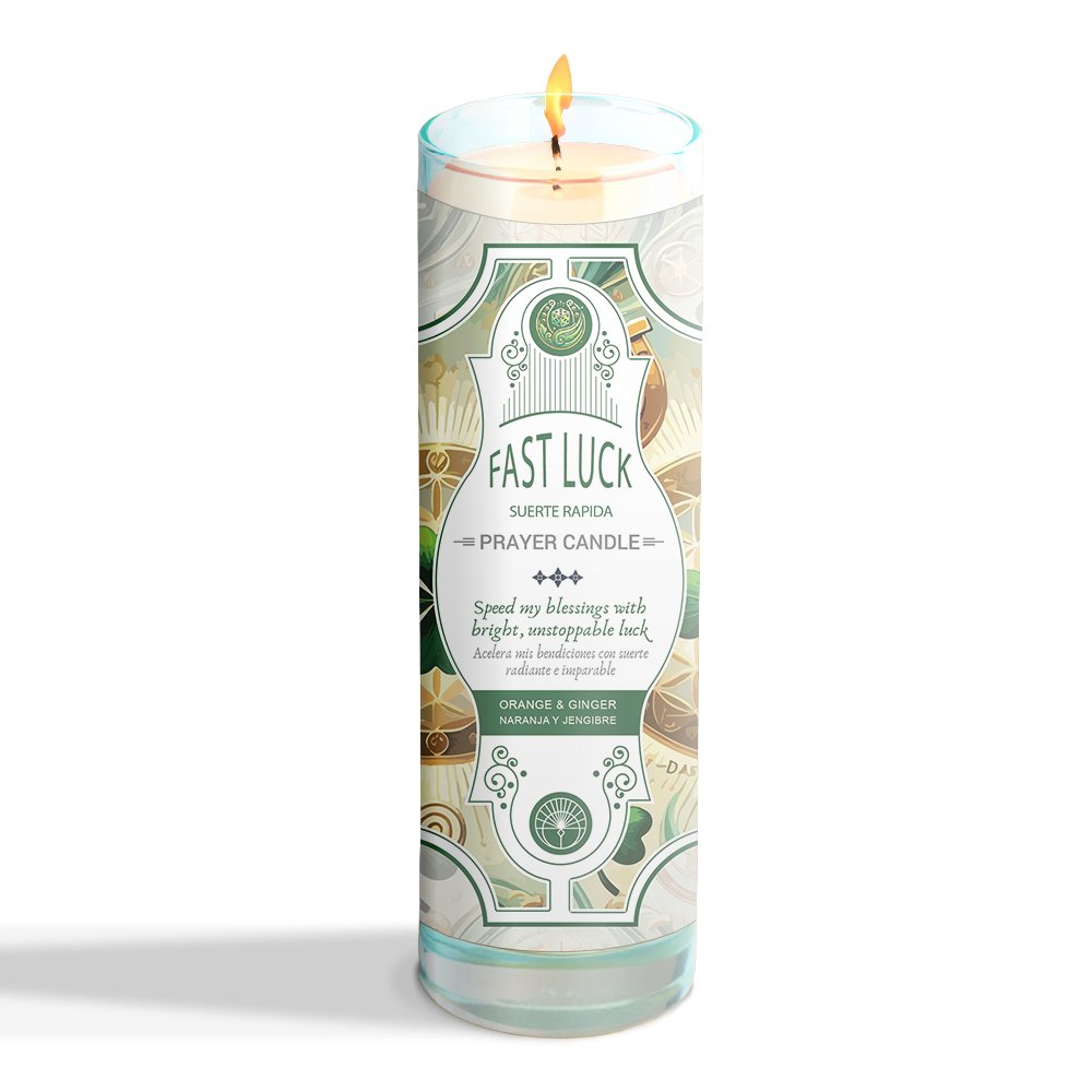 [14474] Fast Luck Prayer Candle – 7" x 2"