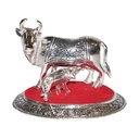 Metal Cow with Calf 5.5x4.5"