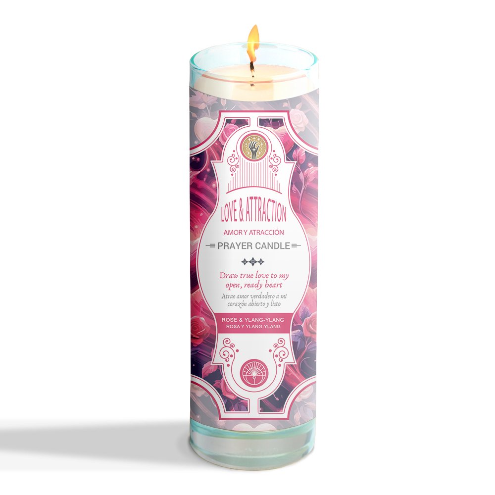 [14484] Love and Attraction Prayer Candle – 7" x 2"