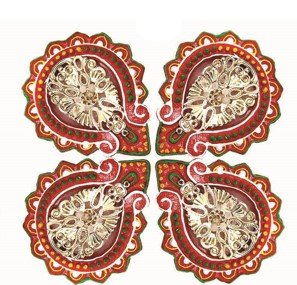 DIYA SET OF 4 PCS WITH WAX 3.5"