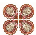 DIYA SET OF 4 PCS WITH WAX 3.5"