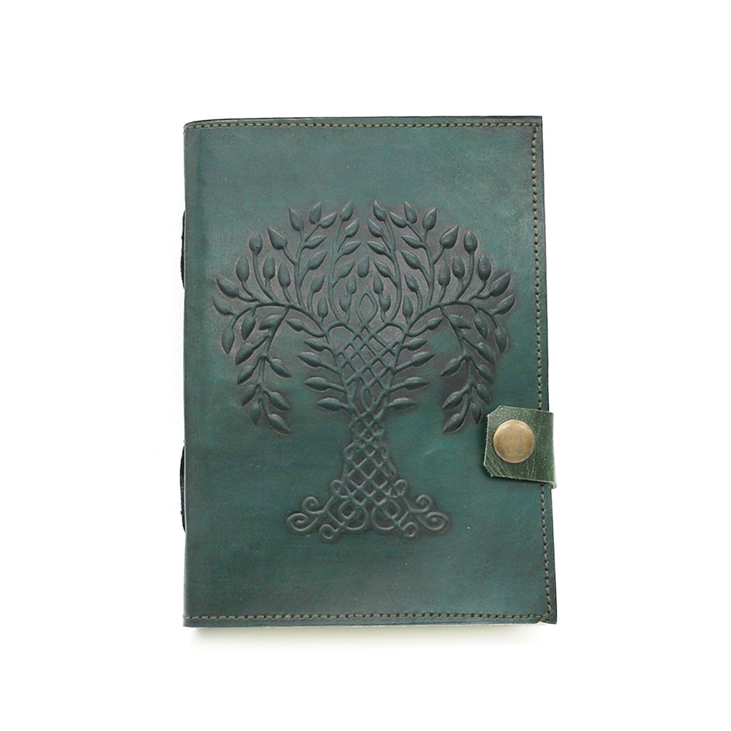 [14501] Tree of Life Embossed Blank Leather Journal