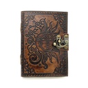 Celestial Embossed Blank Leather Journal