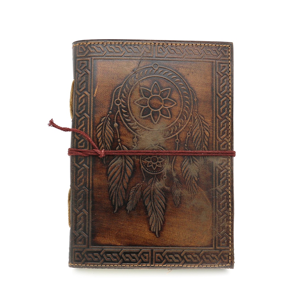 [14505] Dream Catcher Embossed Blank Leather Journal