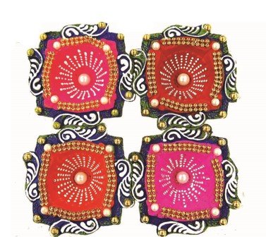 DESIGNER DIYAS WITHOUT WAX 3.5"