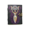 Celestial Goddess Embossed Blank Leather Journal