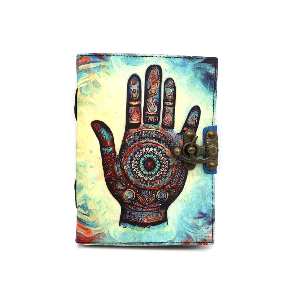 [14519] Healing Hand Blank Leather Journal