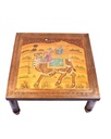 Wooden Hand Painted Bajot(18” x 18” x 9” H)