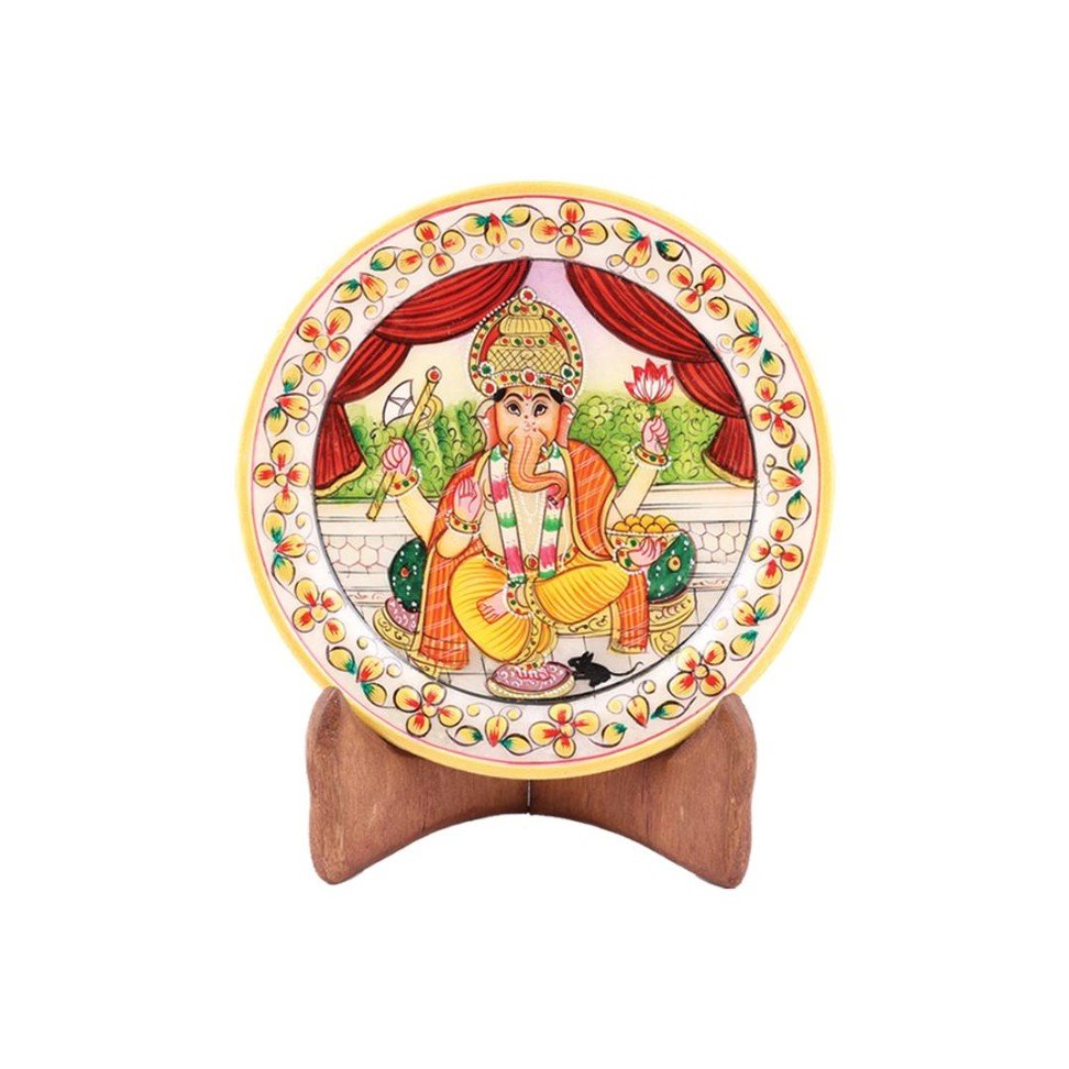 Marble Ganesha Plate 6”