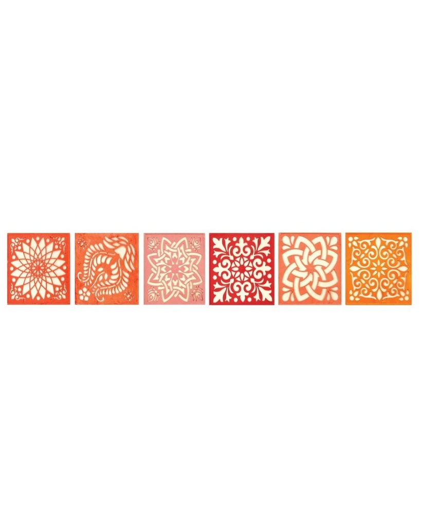 Plastic Stencils (8” X 8”) (Set of 6)
