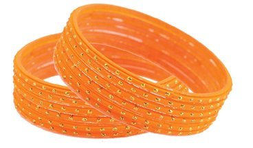 Haldi Yellow Glass Bangles (Size; 2.8)PER DZ