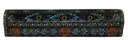 Black Hand-Painted Wooden Incense Coffin Box – 12" / Jali Cover