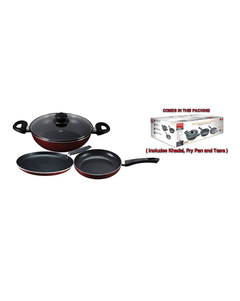 Prestige Omega Non Stick Deluxe Gift Set (3 Pc Gift set)