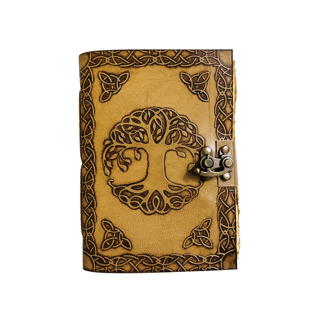 [14556] Spiritual Roots Blank Leather Journal