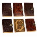 Dragon Leather Embossed Journal w/ Lock – 5" x 7"