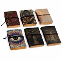 Leather Printed String-Tie Journal – 3" x 4"