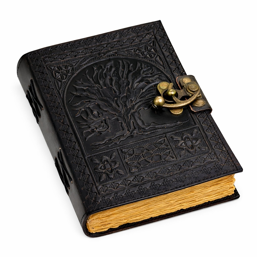 [14565] Leather Embossed Tree of Life Journal – 5" x 7"