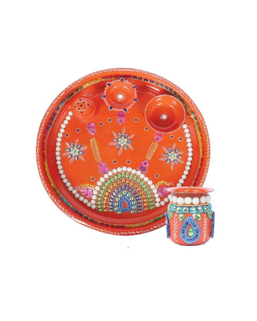 Puja Thali with lota (11”)