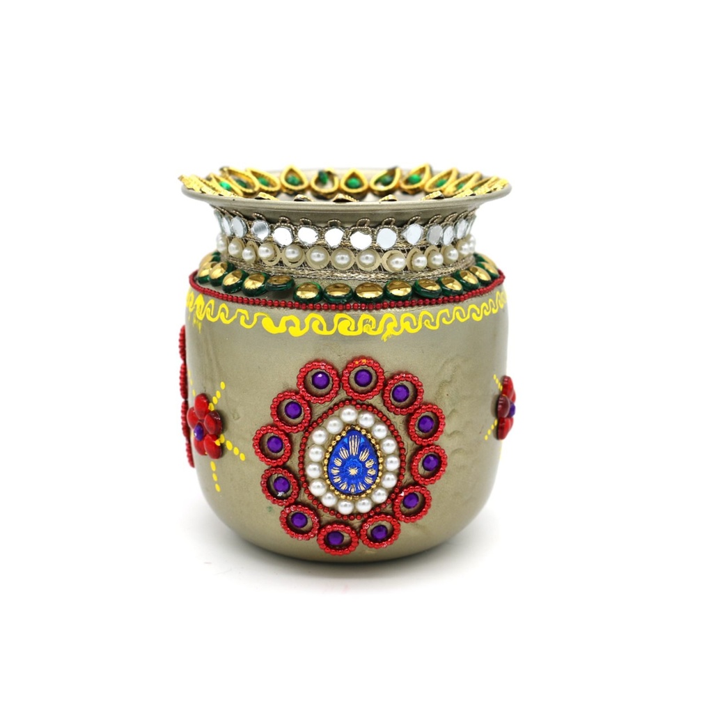 [91538] St. Steel  Hand Painted Lota 4.5”