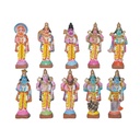 Dhasavatharam Set of 10 Pieces (8”)